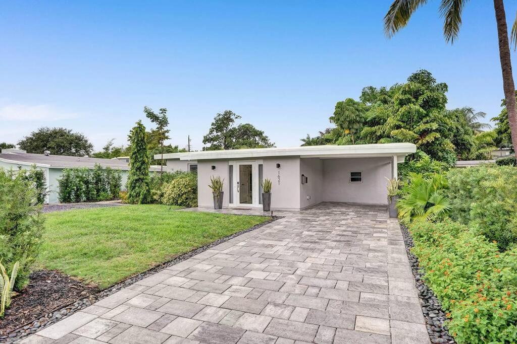 Stylish Tropical Oasis Hot Tub Pool Bbq Villa Fort Lauderdale Exterior photo