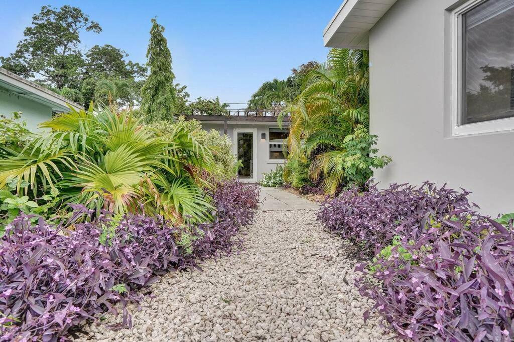 Stylish Tropical Oasis Hot Tub Pool Bbq Villa Fort Lauderdale Exterior photo